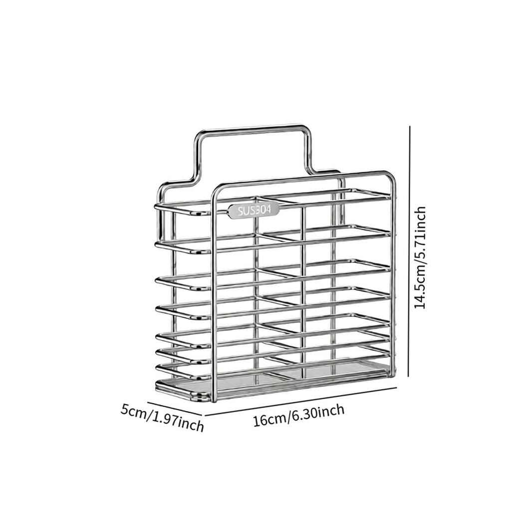 Chopsticks Holder Multifunctional Tabletop Wall Mounted Kitchen Utensils Holder Drying Rack with Drain Tray for Spoons Tableware