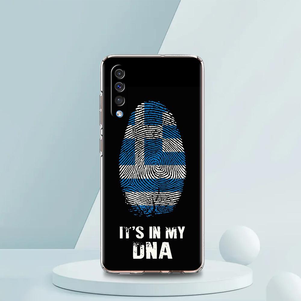 Greece Greek Flag Transparent Phone Case for Samsung Galaxy A16 A14 A12 A22 A24 A42 A02 A06 A50 A70 A20 A30 A40 Soft TPU Cover