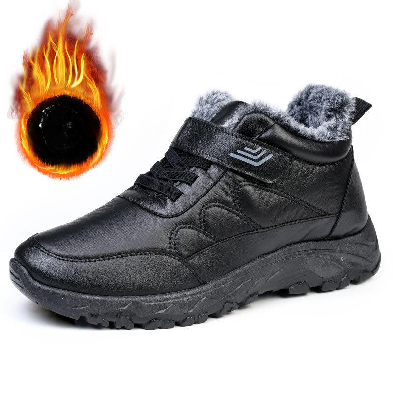 

Мужские зимние новые стильные плюшевые и толстые сноубутсы, теплые и удобные хлопковые туфли, модная и повседневная спортивная обувь 39