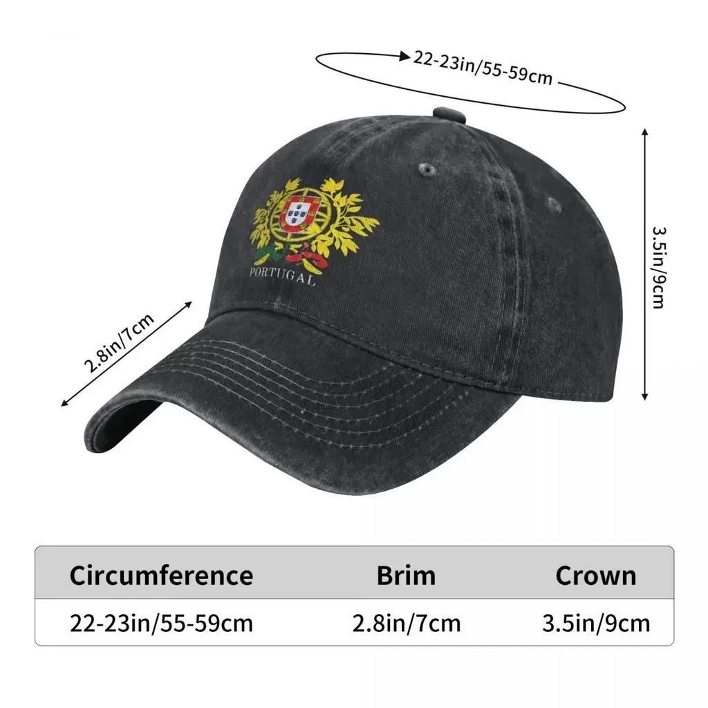 Portuguese Coat Of Arms Casual Baseball Cap Summer Portugal Flag Trucker Hat Hip Hop Hats Couple Women Baseball Caps