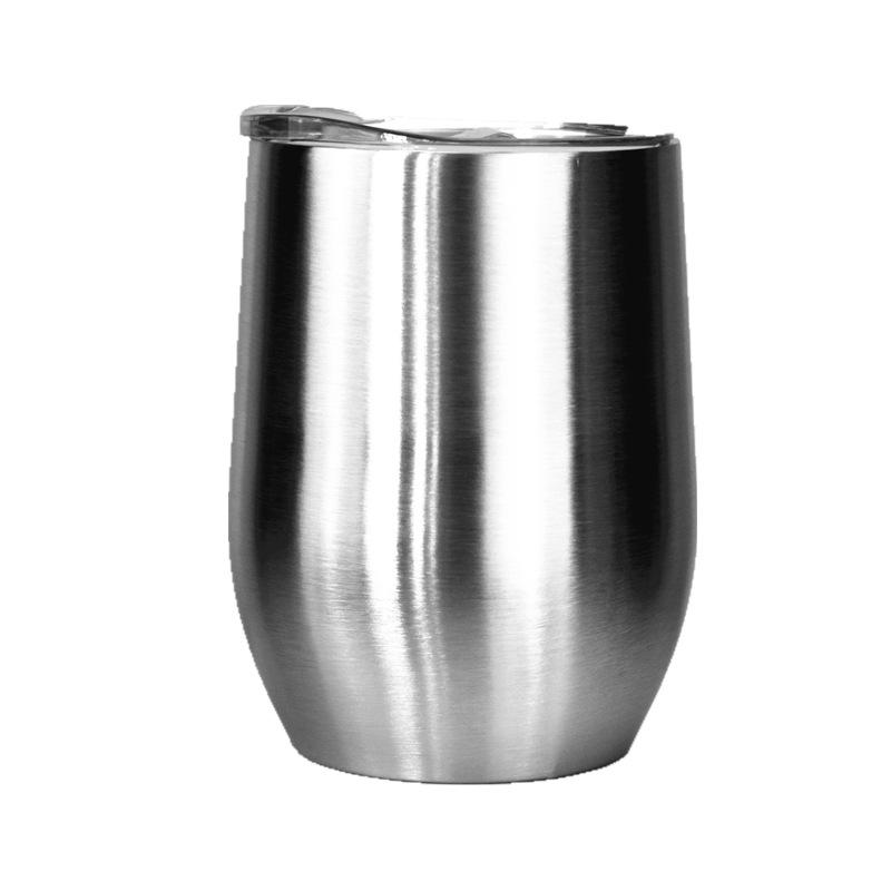 Weingläser aus Edelstahl, 12oz Isolierter Weinbecher, Stiellose Weingläser aus Edelstahl mit Deckel für Kaffee, Wein