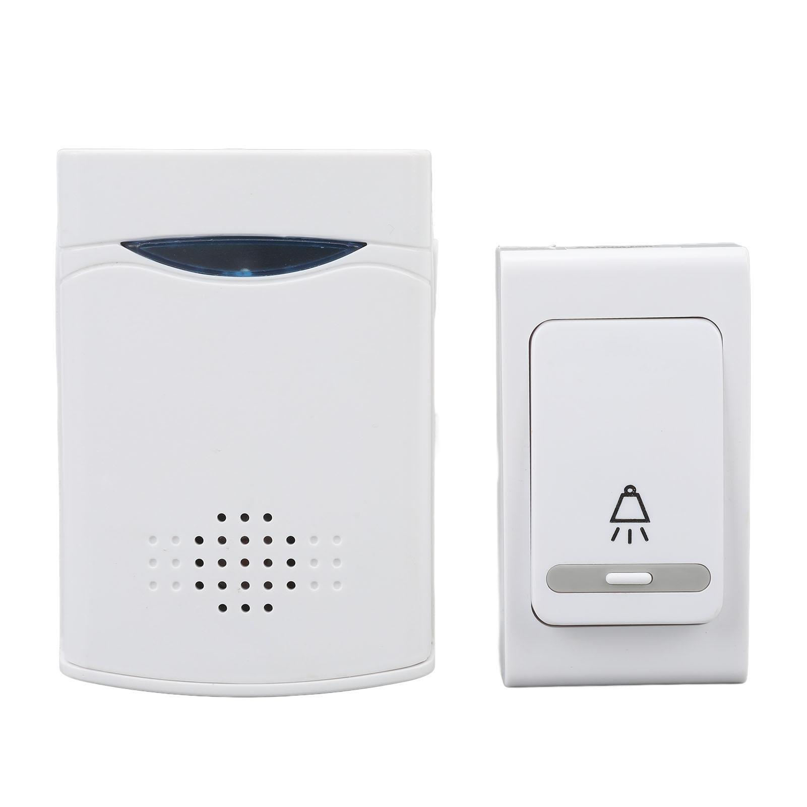 

Wireless Doorbell System Hi Med Lo Volume 38 Music Ringtones Receiver Transmitter Set for Home Office Hospital
