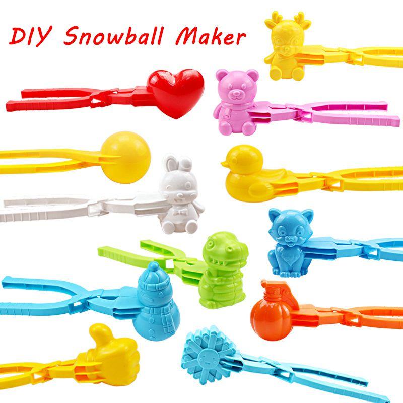 4-1pc Duck Rice Mold DIY Snowball Maker Rice Ball Mold with Handle Winter Snow Toys Cute Animal Rice Shaper for Kids and Adults
