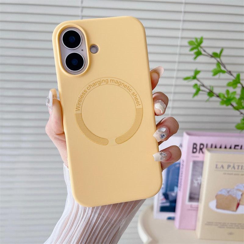 Luxusní barevné pouzdro pro bezdrátové nabíjení Magsafe pro iPhone 16 14 13 11 12 15 Pro Max Plus Shockproof Armor Bumper Bumper Soft Cover