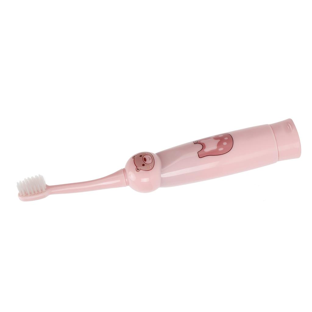 Children Electric Toothbrush Cartoon Pattern Waterproof Teeth Cleaning Brush Gift for KidsPink