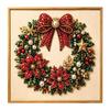 Christmas Pearl Painting DIY Kit Santa Claus With Printed Border Handmade Diamond Painting Decorative  Wall Hanging Decoration