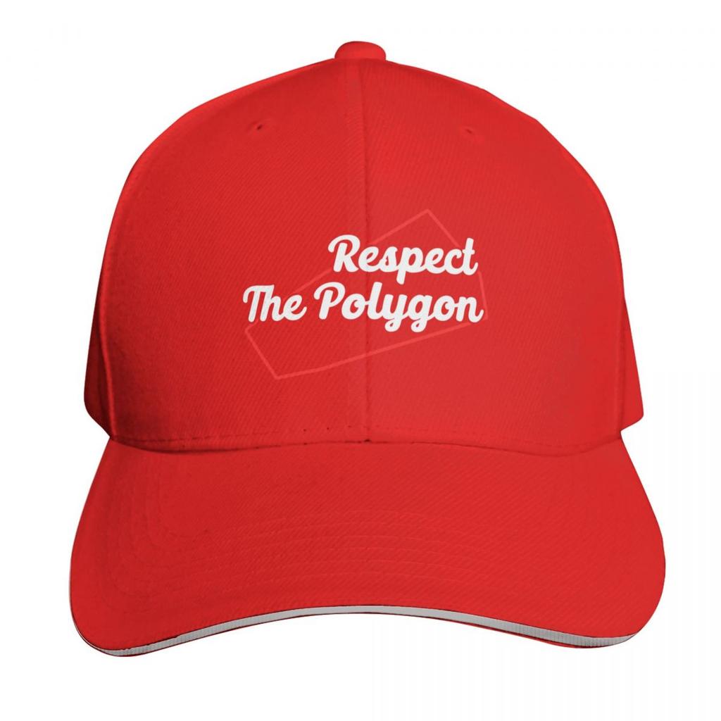 Respect The Polygon  Vintage Style Baseball Cap Hip Hop Beach Outing hiking hat luxury caps Unisex Hats Womens