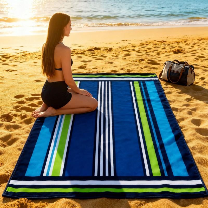 Premium Thickened Microfiber Beach Towel 250g Quick Dry Absorbent Adult Swim Pool Travel Gym Print Design