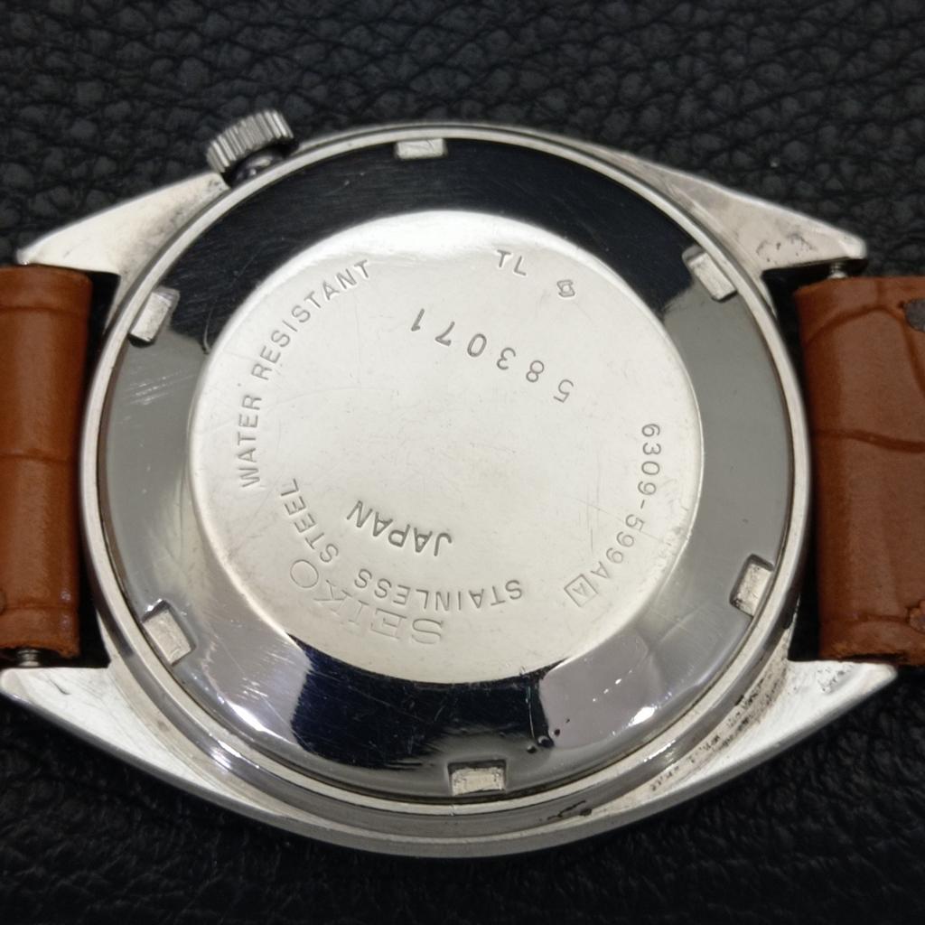 SEIKO 5 AUTOMATIC 6309A VINTAGE JAPAN MENS ORANGE COLOR DIAL WATCH a701538-5 R206b-a701538