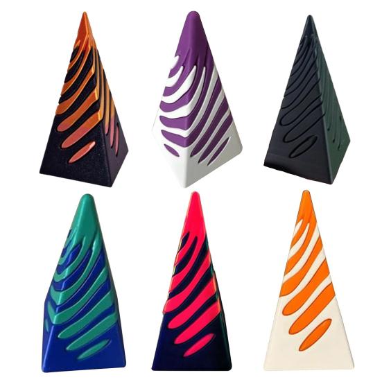 

Невозможная Пирамида Сквозная Скульптура 3D Печатная Спиральная Конусная Игрушка Сквозная Пирамида Фигурка Снятие Стресса Мини Пирамида Игрушка Фиджет