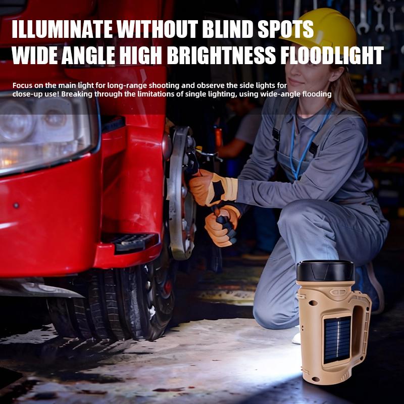 Handheld LED Flashlight for Outdoor Camping, Rechargeable Super Bright Torch, 4 Light Modes Portable Emergency LED Lantern Light
