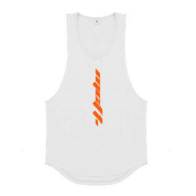 Muscleguys  Retro Elastic Cotton Loose Vest Sports Sweat-absorbing Tough Guy Bottoming Sleeveless Top