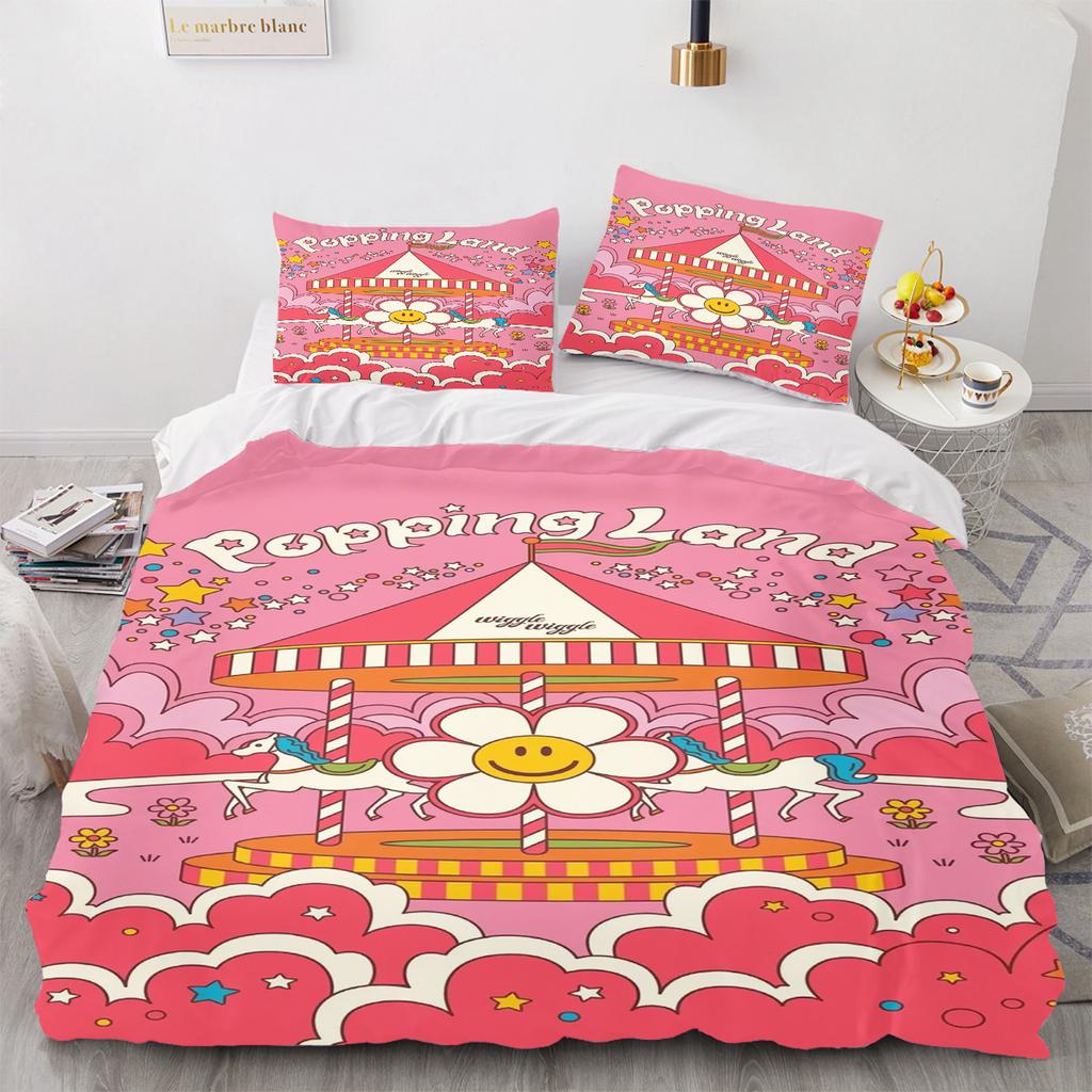 Wiggle Wiggle Duvet Cover Set Comforter Bedding 3D Children'S Bedding Set 3-Piece 1 Quilt Cover King Size