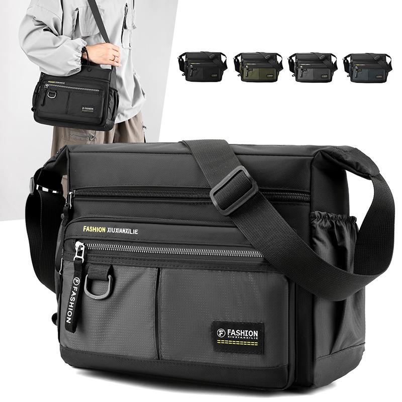 Men'S Shoulder Bag - Casual Crossbody Bag With Adjustable Shoulder Straps, Multiple Pockets, Suitable For Travel, School, And Da