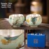 Dragon & Phoenix Celadon Tea Cup Set