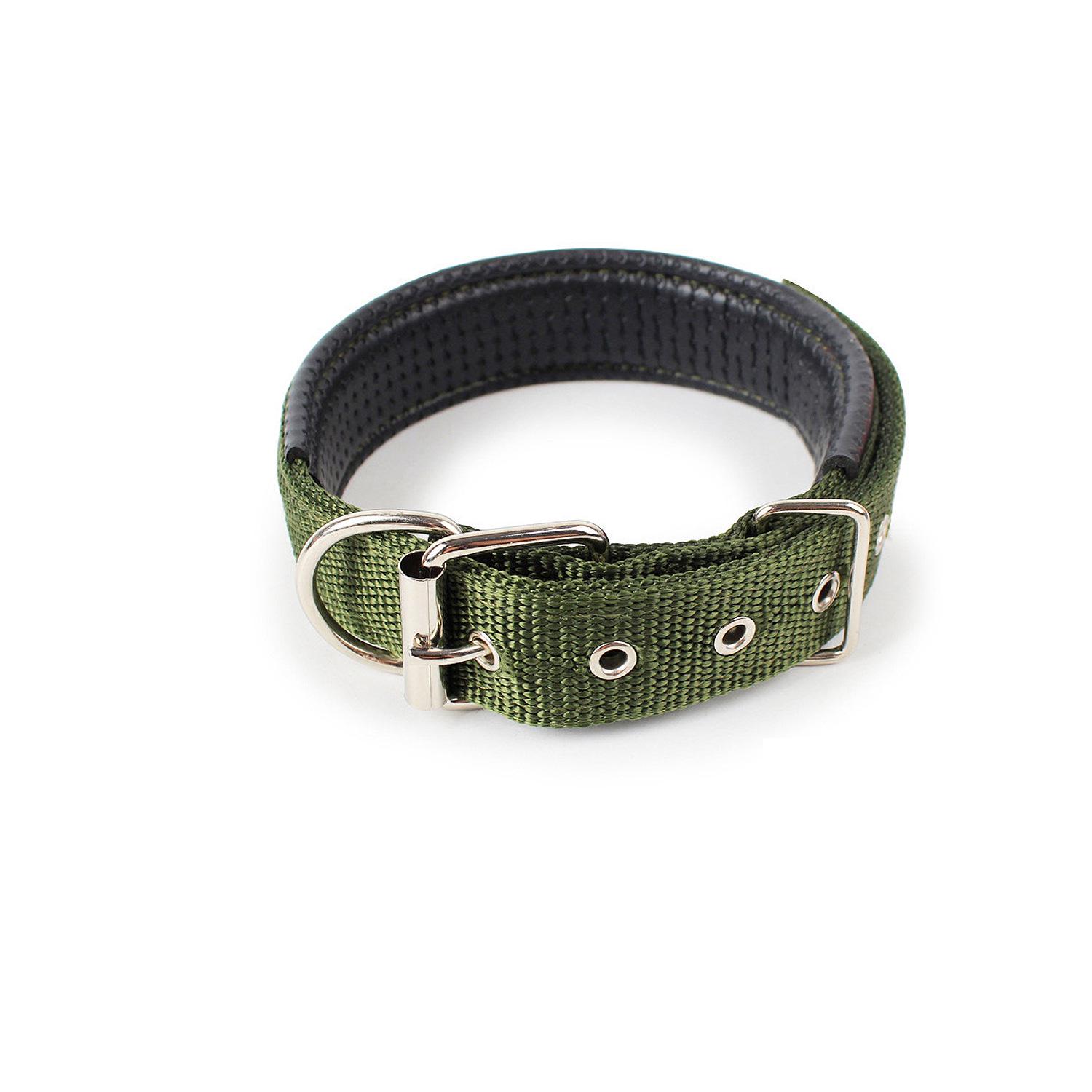 

Мягкий ошейник для собаки с кожаной подкладкой и пенопластовой подкладкой, универсальный размер XS 1.5x40cm