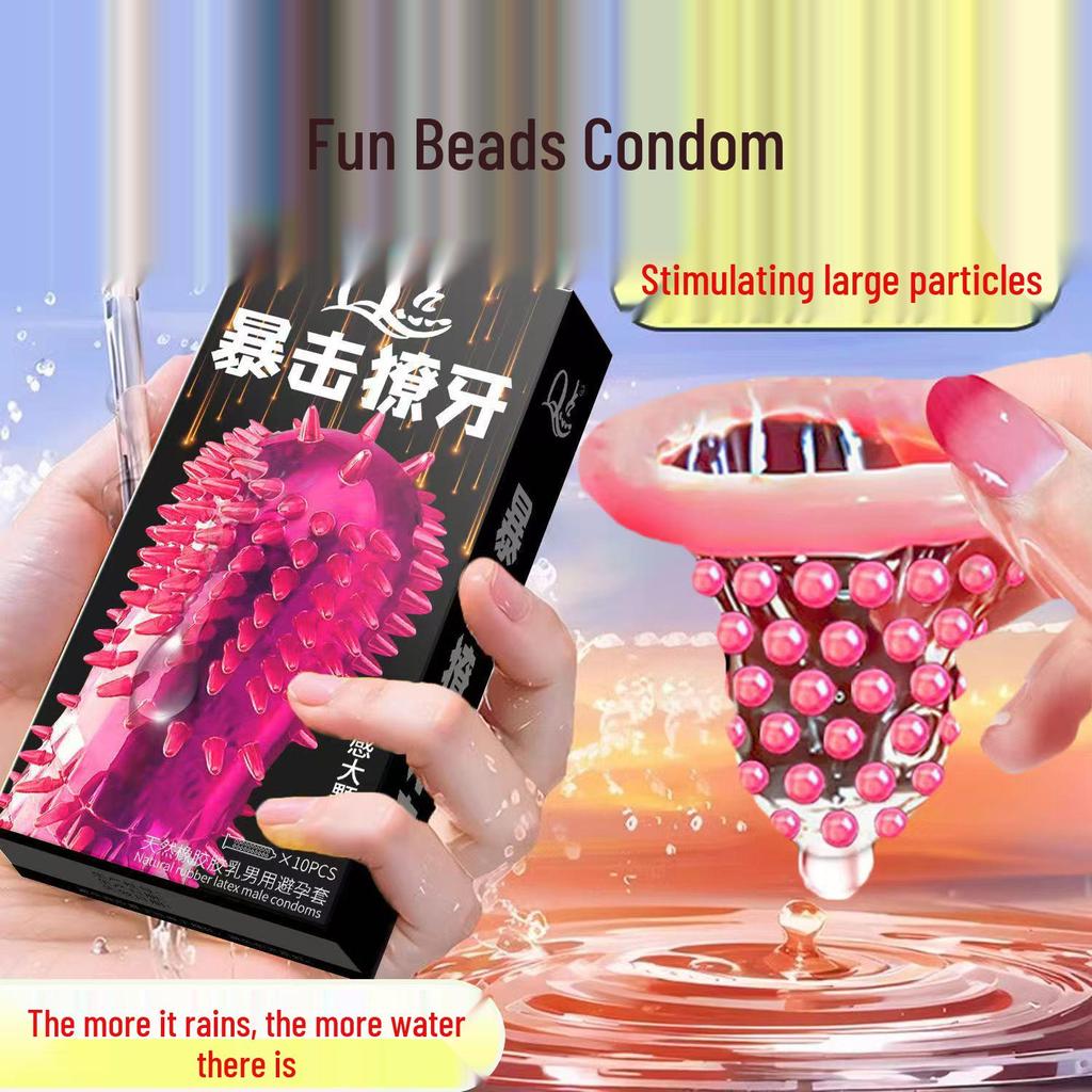 Q-point Critical Fangs Delay Condoms - Jumbo Size, Long-lasting, Adult Couple Sexual Health