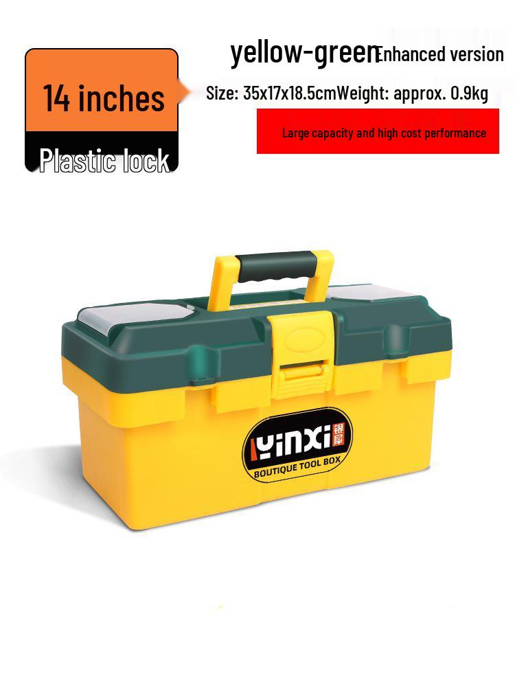 Industrial-Grade Stainless Steel Toolbox: Large, Multifunctional, Portable Storage for Car, Electrician, Household Use.