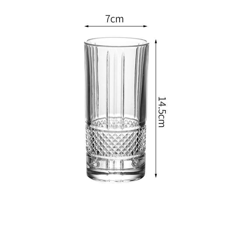 Coffee Cups Transparent Diamond Painting Wine Glass Juice Milk Tea Household Whiskey Cocktail Drinking Glass Drinkware for Party