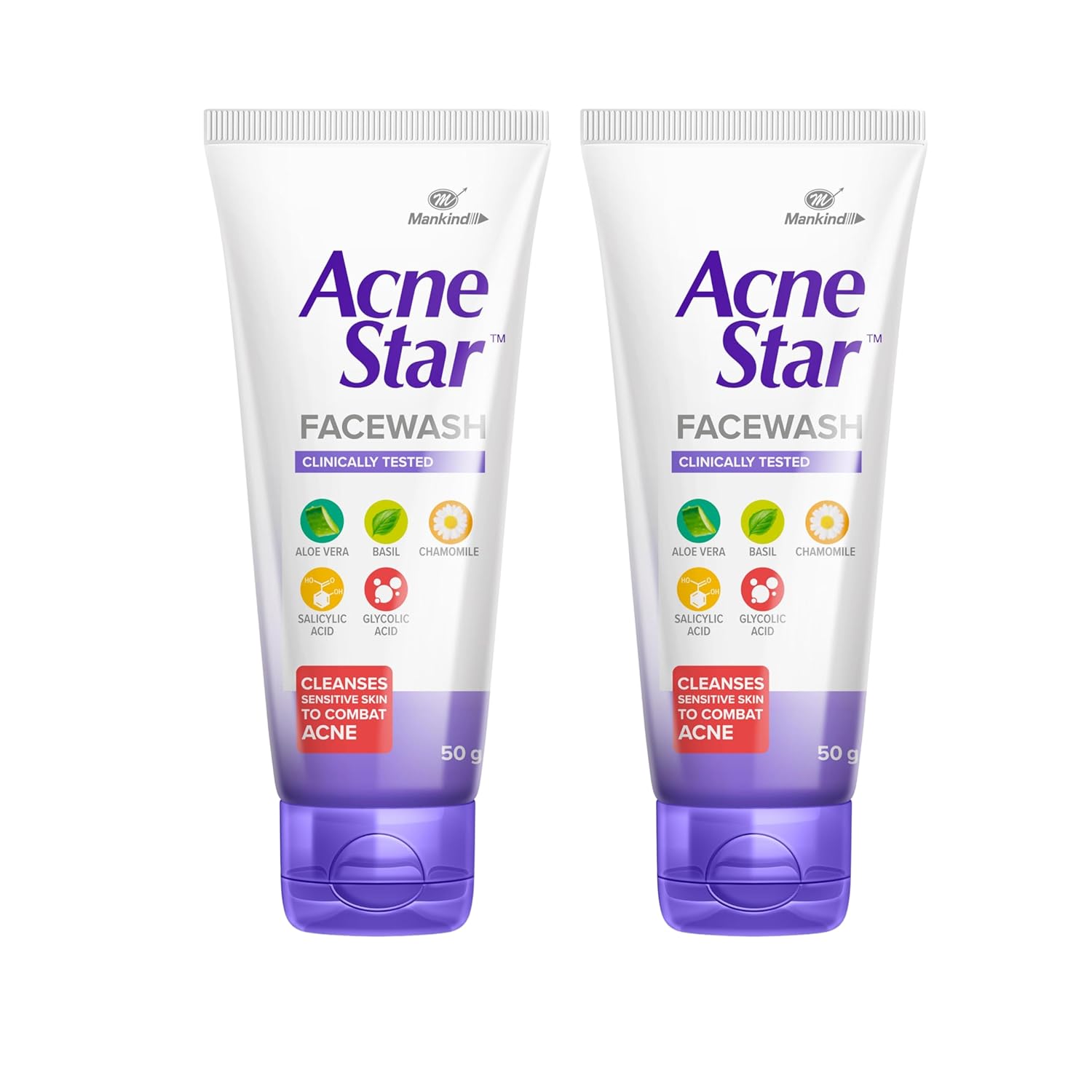 

Acnestar Mankind Универсальное средство для умывания лица - (50 г, 2 шт.) 50 g (Pack of 2)
