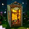 NEW DIY Wooden Book Nook Figurines Miniature Kits Diary of The Flower Fairy Bookshelf Home Bookend Decor For Adult Handmade Gift