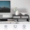 Fenge Monitor Desktop Computer inches Wooden PC Monitor Desktop PC Monitor Computer Rack with Drawer and Desktop Black Stand, Stand, 30-44 Wide, Top,