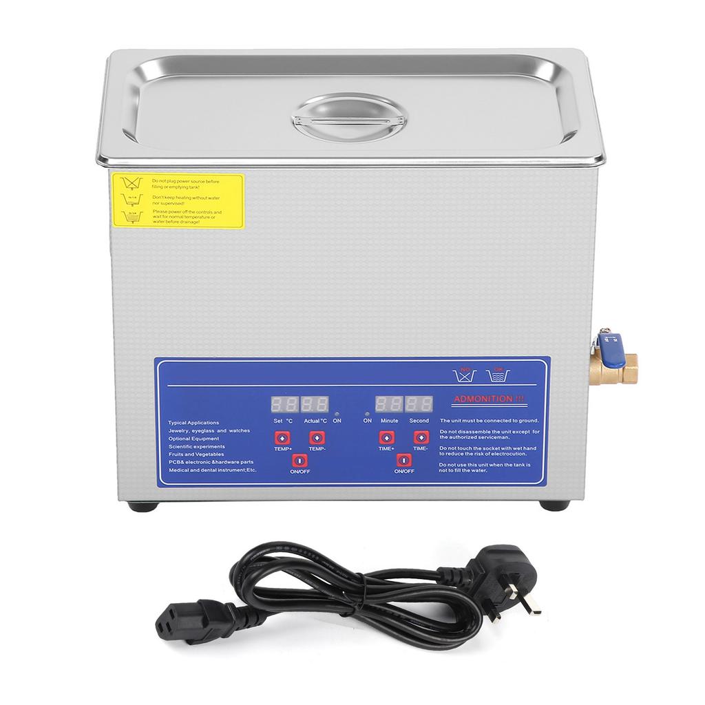 Digital Ultra Sonic Cleaner Bath Timer Stainless Tank Cleaning 6L Ultrasonic