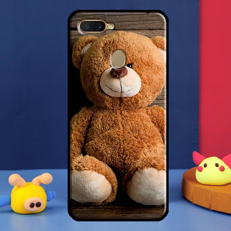 Cute Bear Case For Oppo A16 A76 A96 A58 A78 A98 A5 A9 A91 A15 A17 A77 A52 A72 A74 A94 A54S A57S Cover