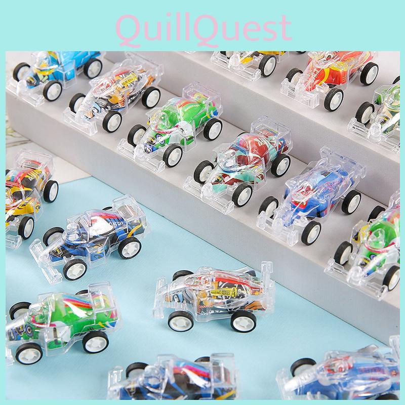 Simulation Mini Inertial Transparent Double Layer Graffiti Car Children Toy For Toddler Play