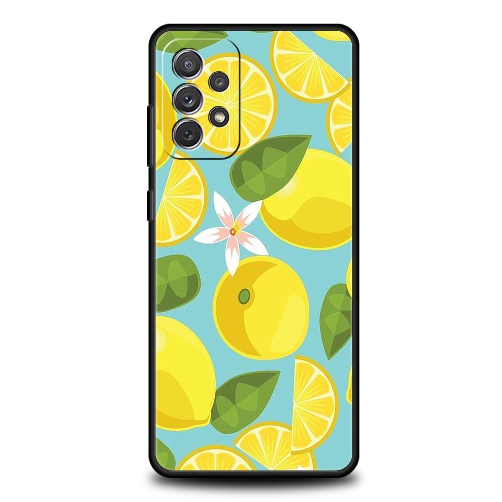 Phone Case For Samsung Galaxy A13 A51 A71 A41 A31 A21S A11 A01 A03S A12 A32 A52 A22 A23 A33 A53 A73 5G Cover Mediterranean Lemon
