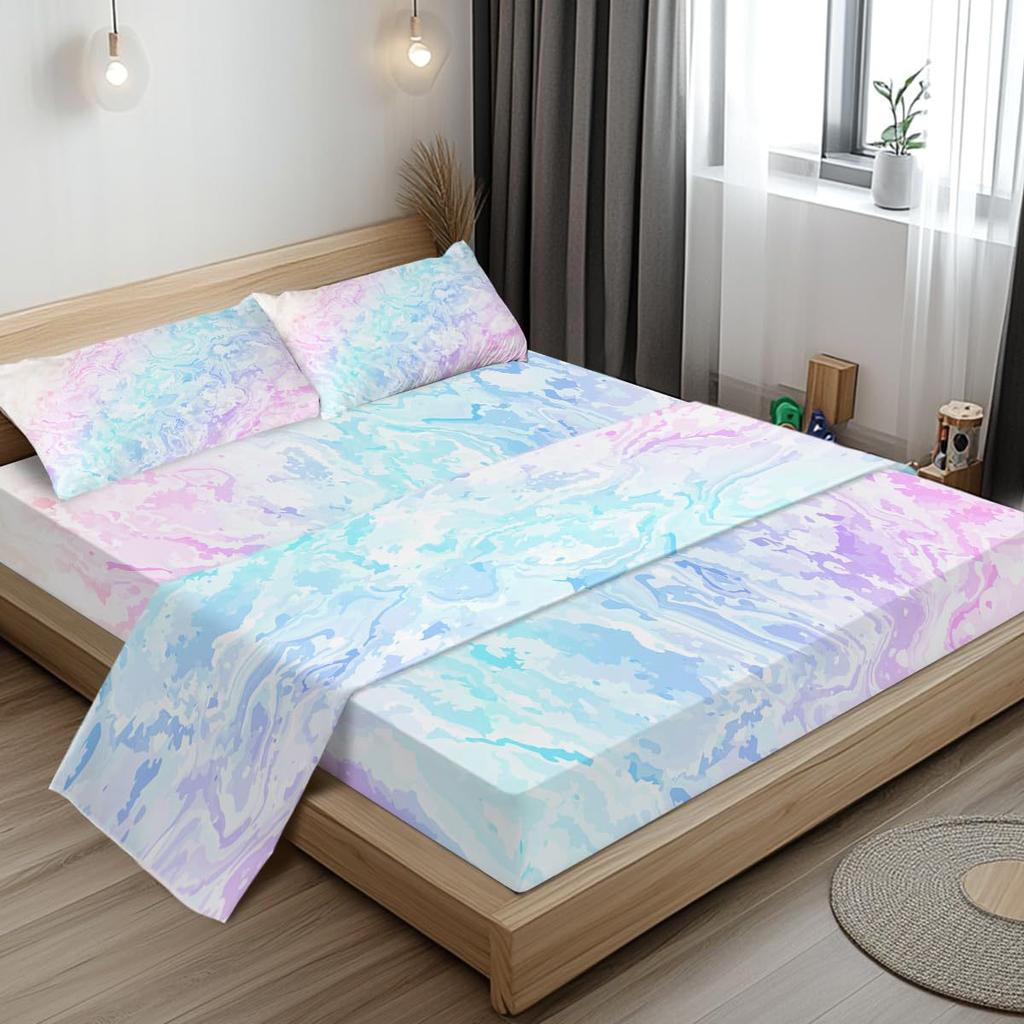 Bohemian Pink Pattern Sheet Four-Piece Bedding Set Bedroom Dormitory Bedding Decoration