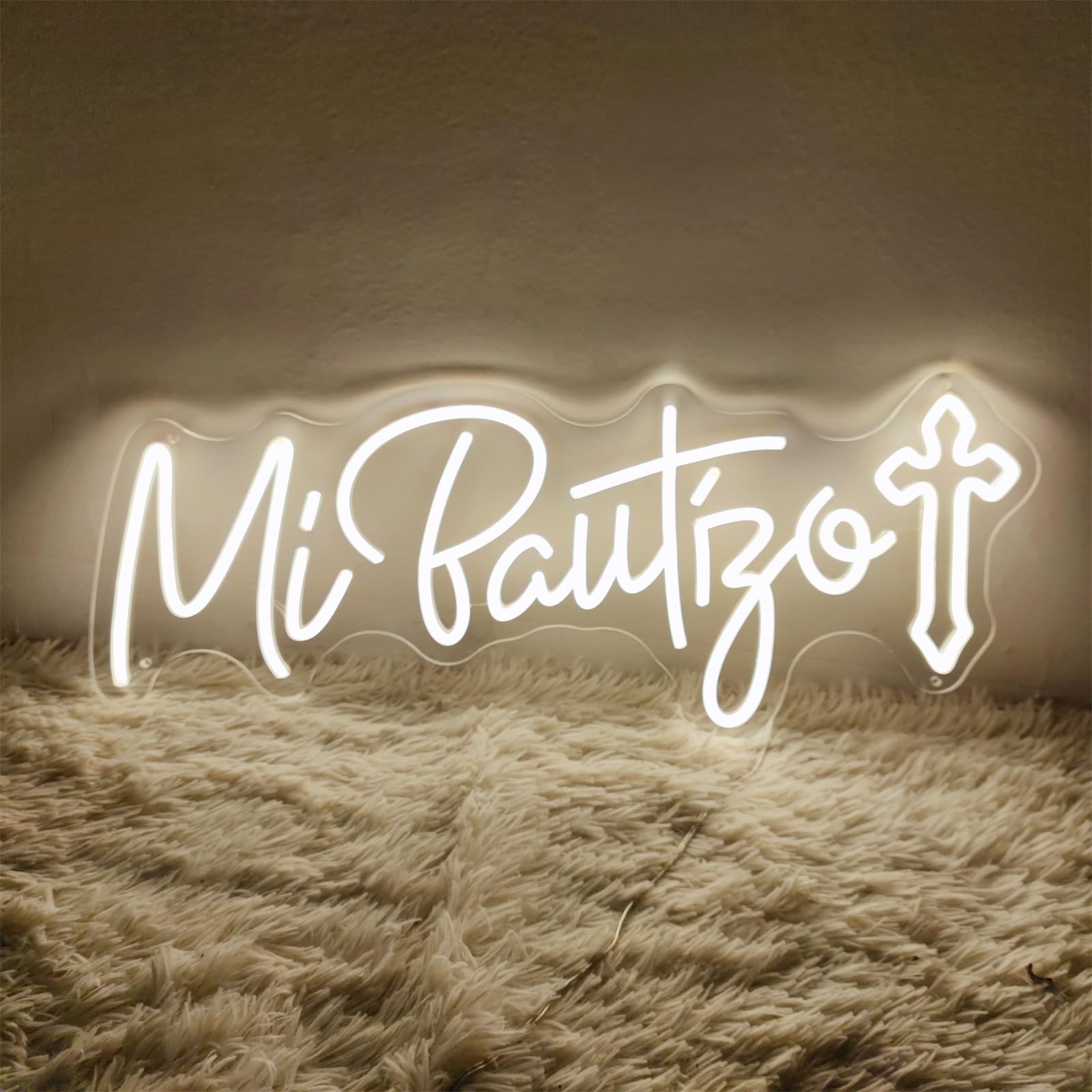 

Mi Bautizo Neon Led Neon Sign perfect for Children s Birthday, Room, Party, Party, Christmas, Pub Bar, Gifts, Decoration
