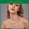 Geometrische Druppelhanger Ketting Met Vergulding Voor Vrouwen