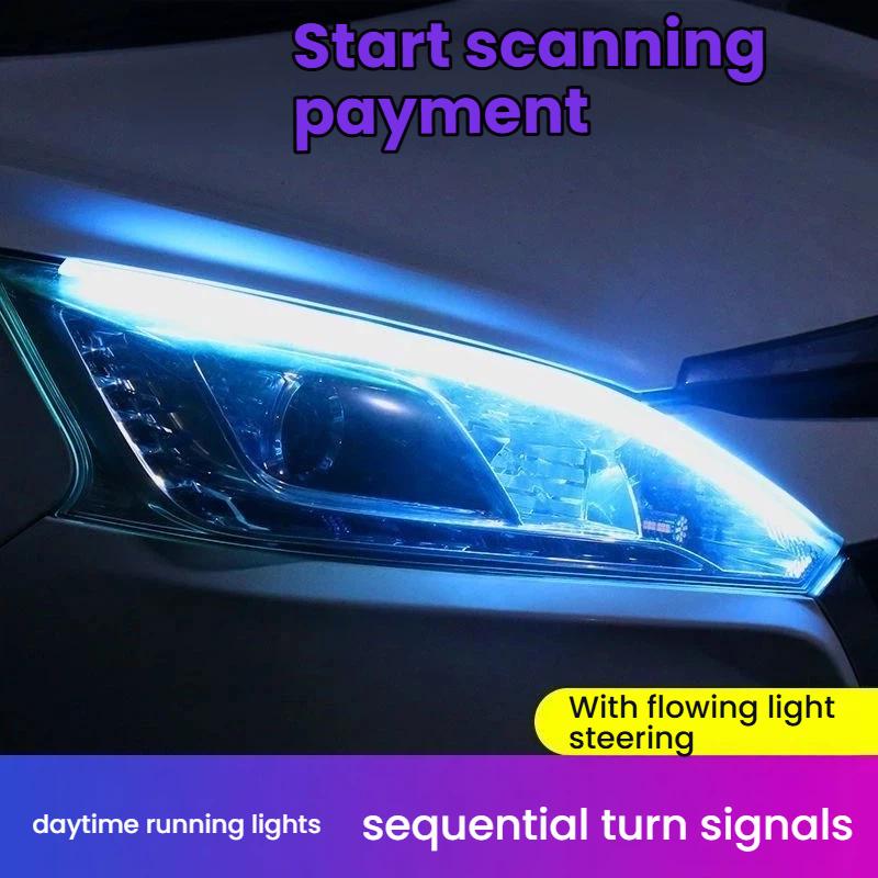 GXP1 For Dodge Durango 11-23 Daytime Running Light Guide Strip Auto LED DRL Daytime Running Light Flexible Decorative Ambient Lamp