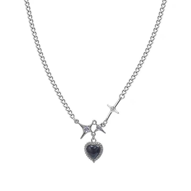 

Black OT Buckle Love ins Niche Premium Year Clavicle Chain Accessories Pendant Tide