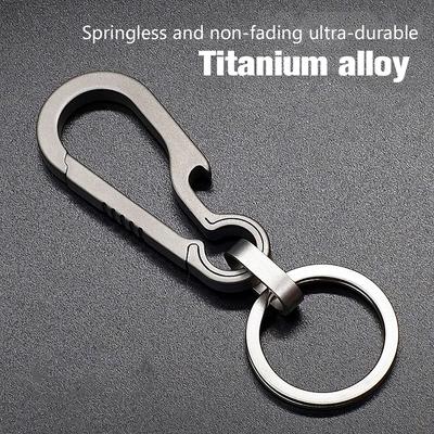 Titanium Buckles Outdoor Tool Titanium Alloy Keychain Tiranium Buckle Key Ring