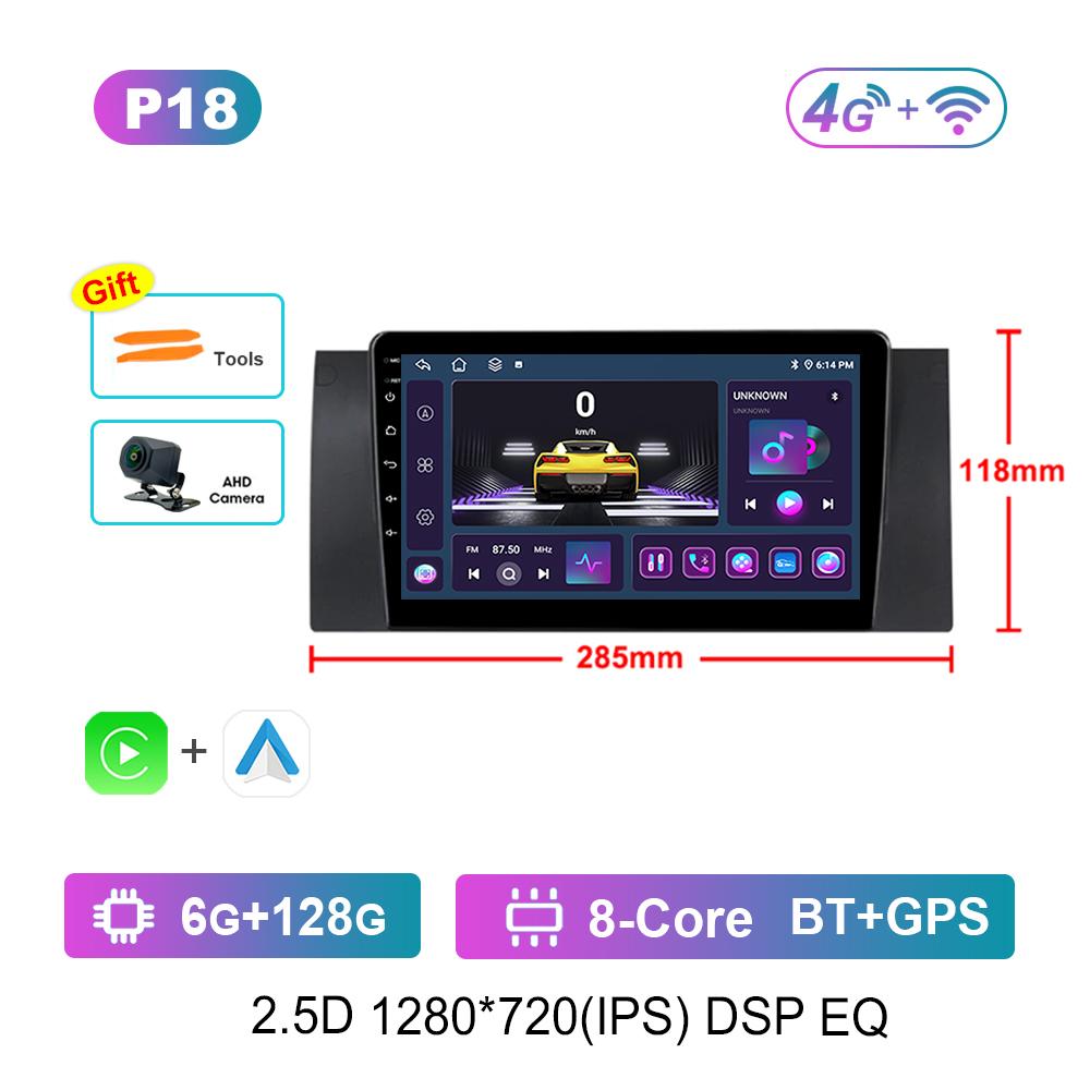 Carplay GPS Navigation for BMW E39 M5 1996 - 2003 DSP Stereo Car Radio Multimedia Player Android OS WiFi Head Unit