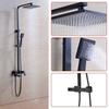 3-way Shower Mixer Tap Bathtub Shower Mixer Bathroom Shower Faucet Matte Black Wall Mount Rainfall Shower Mixer Tap Kit New
