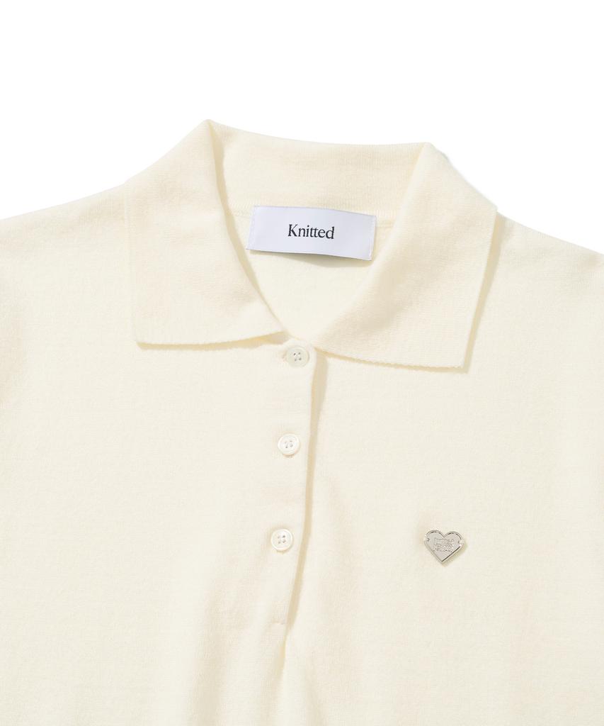 KNITTED (W) Basic Essential Washable Collar Knit Ivory