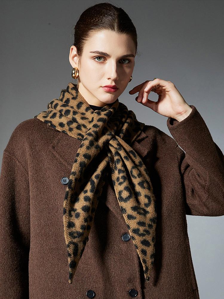Winter Scarf Women Lady Layers Poncho Elegant Vintage Leopard Print Wrap Shawl Casual Scarve Capa Para Mujer Pashmina Cloak New