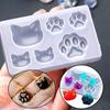 New Creative Small Cat Claw Crystal Epoxy Resin DIY Silicone Mold Cat Face Cat Claw Keychain Jewelry Pendant Mold Home Supplies