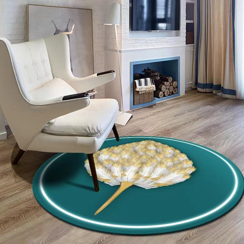 Large Area Living Room Round Rugs Home Bedroom Decor Bedside Carpet Simple Room Decoration Rug Study Cloakroom Carpets Washable
