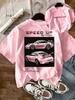 Hip Hop Car Printed Cotton Women's Grunge Print T-Shirt Soft Crew Neck Short Sleeve Top Vintage Shirt Summer Clothes