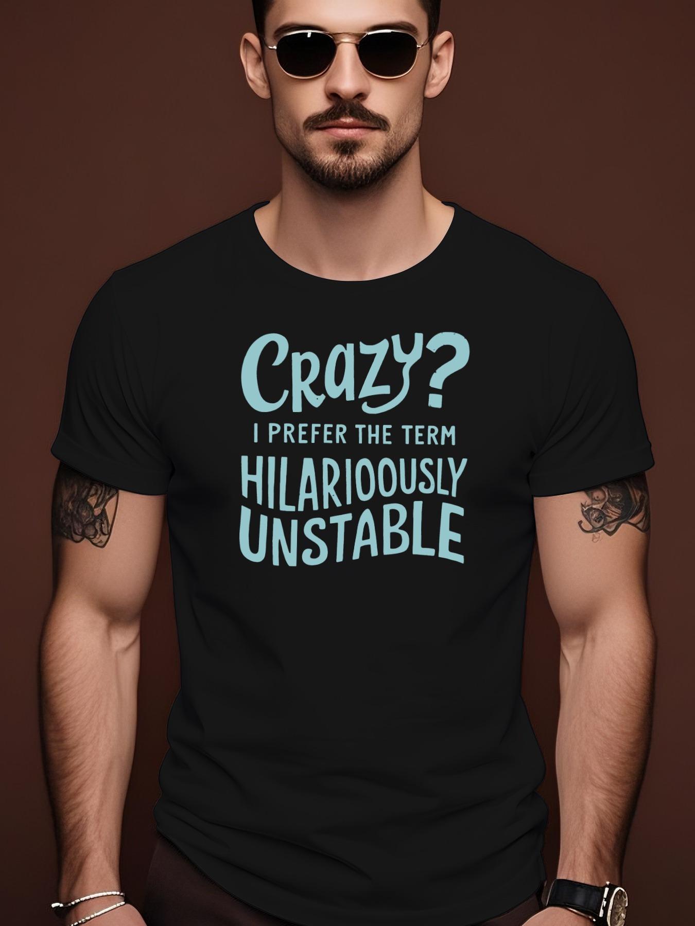 CRAZY Graphic Summer Casual Short-Sleeve Tshirt M