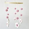 Baby Mobile Felt Flower Bed Bells Mobile Crib Jewelry Creative Pendant Toy Felt Wind Chimes Nursery Decorations Gift