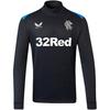 Castore Mens Rangers FC Quarter Zip Tailored Training Fleece Top