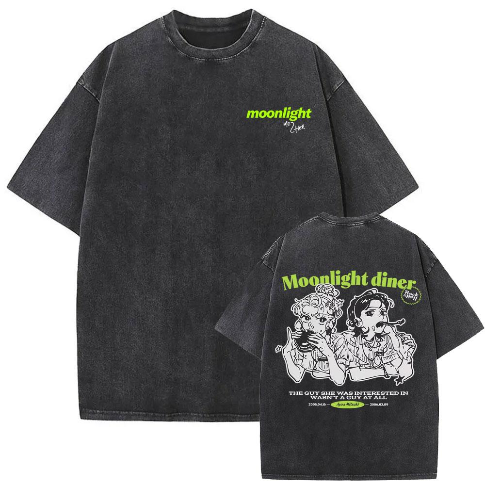 Aya Osawa Shirt Vintage Washed Unisex Oversized The Guy She Was Interested In Wasnt A Guy At All Streetwear Gift Clothing Tops