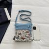 Vintage Butterfly Printing Denim Bag Crossbody Bag