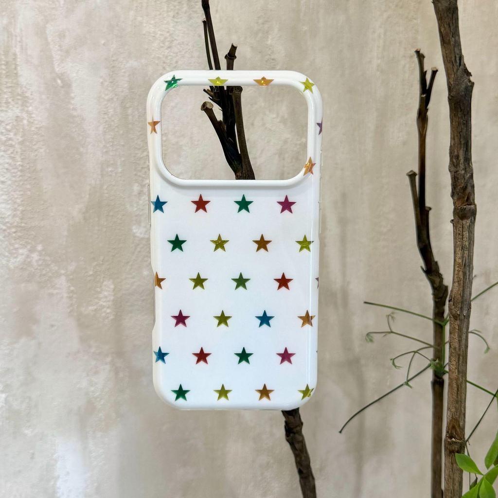 Colorful Star iPhone 16 Pro Max Anti-Drop Case (Compatible with Apple 15/17)