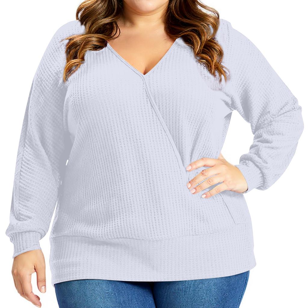 Women's Fashion Casual Solid Color Oversized  Long Sleeve Loose Fit Top